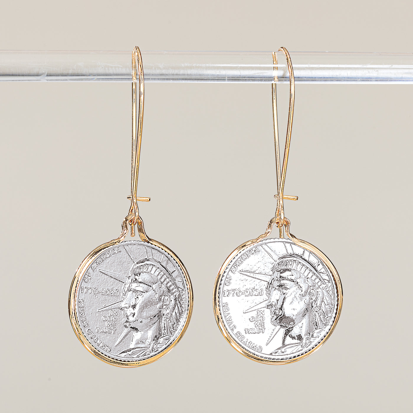 Lady Liberty Coin Earrings
