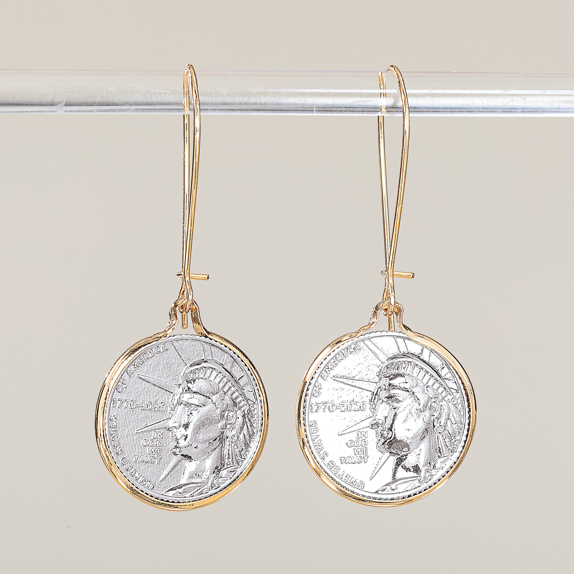 Lady Liberty Coin Earrings