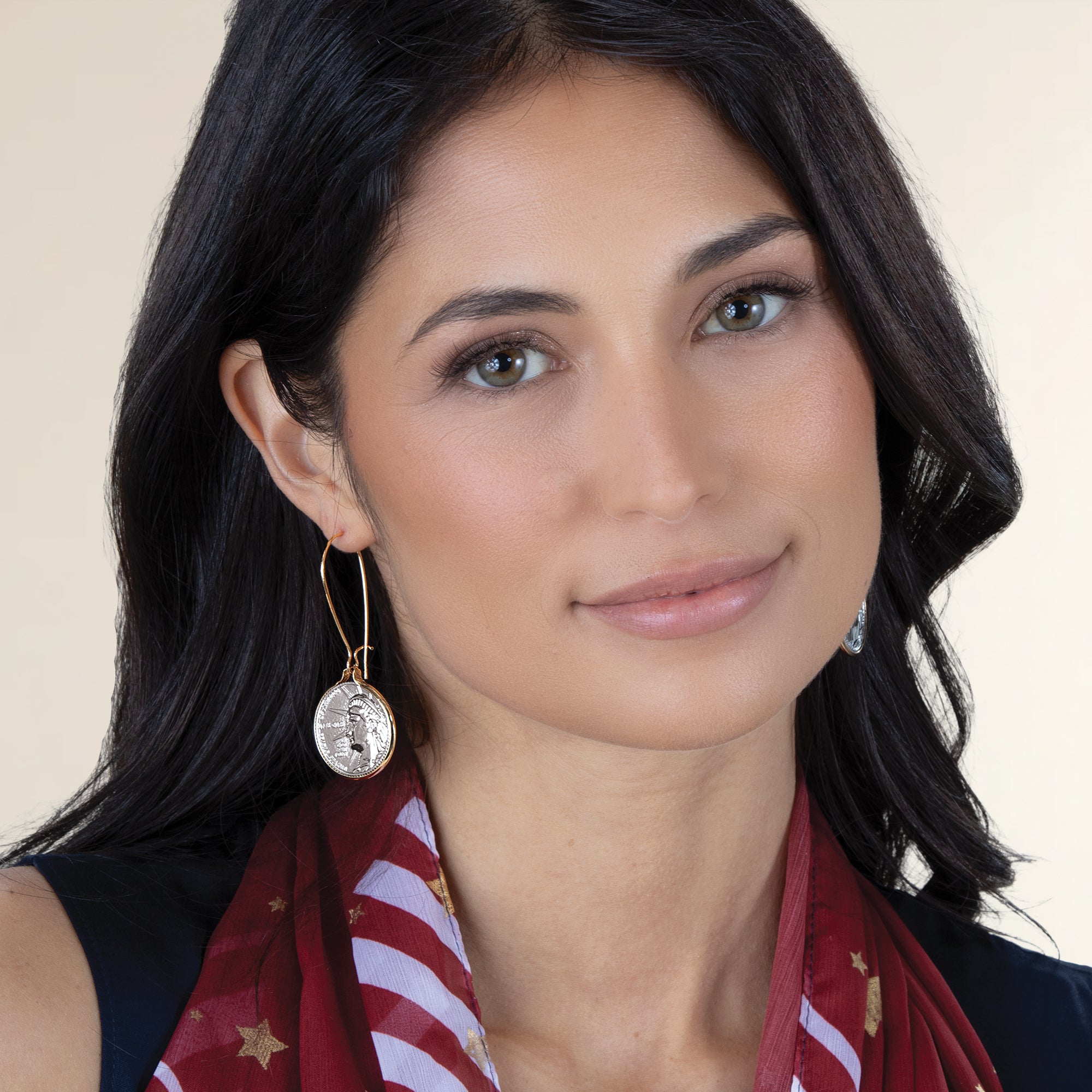 Lady Liberty Coin Earrings