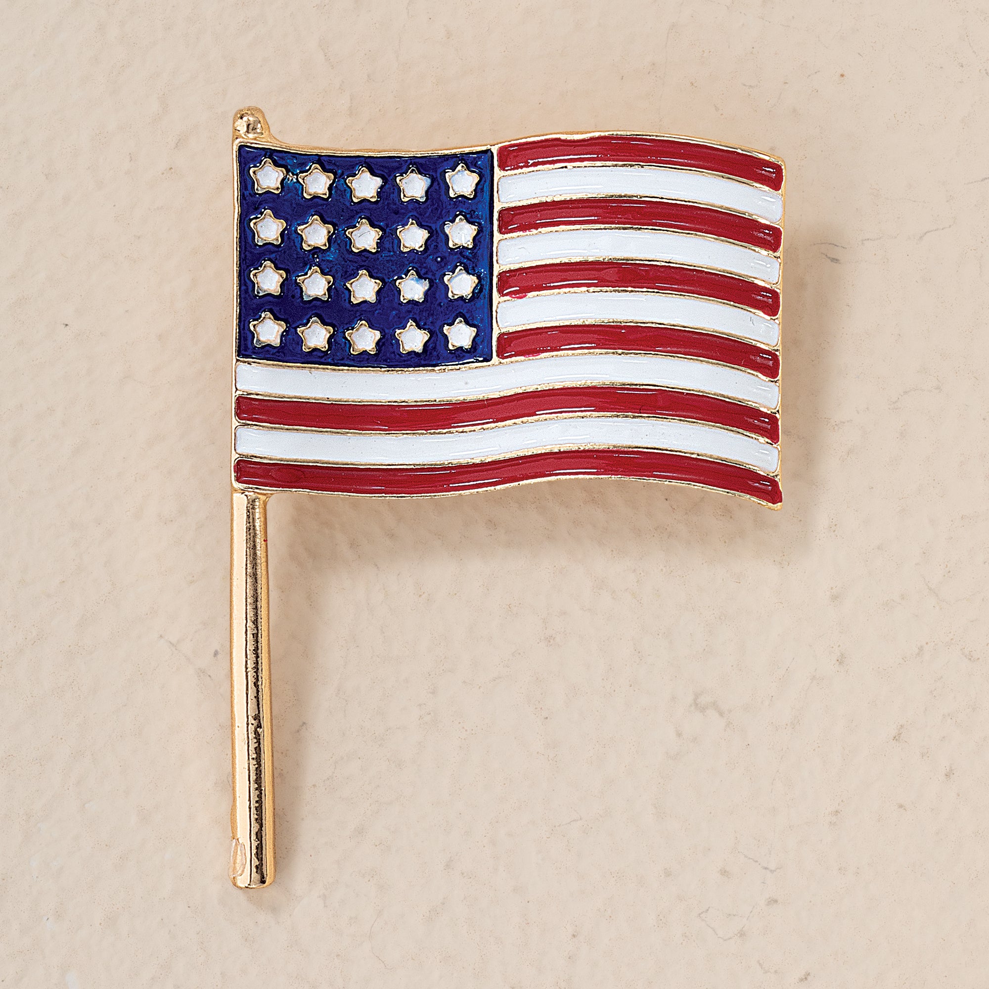 Americana Sparkling Flag Brooch