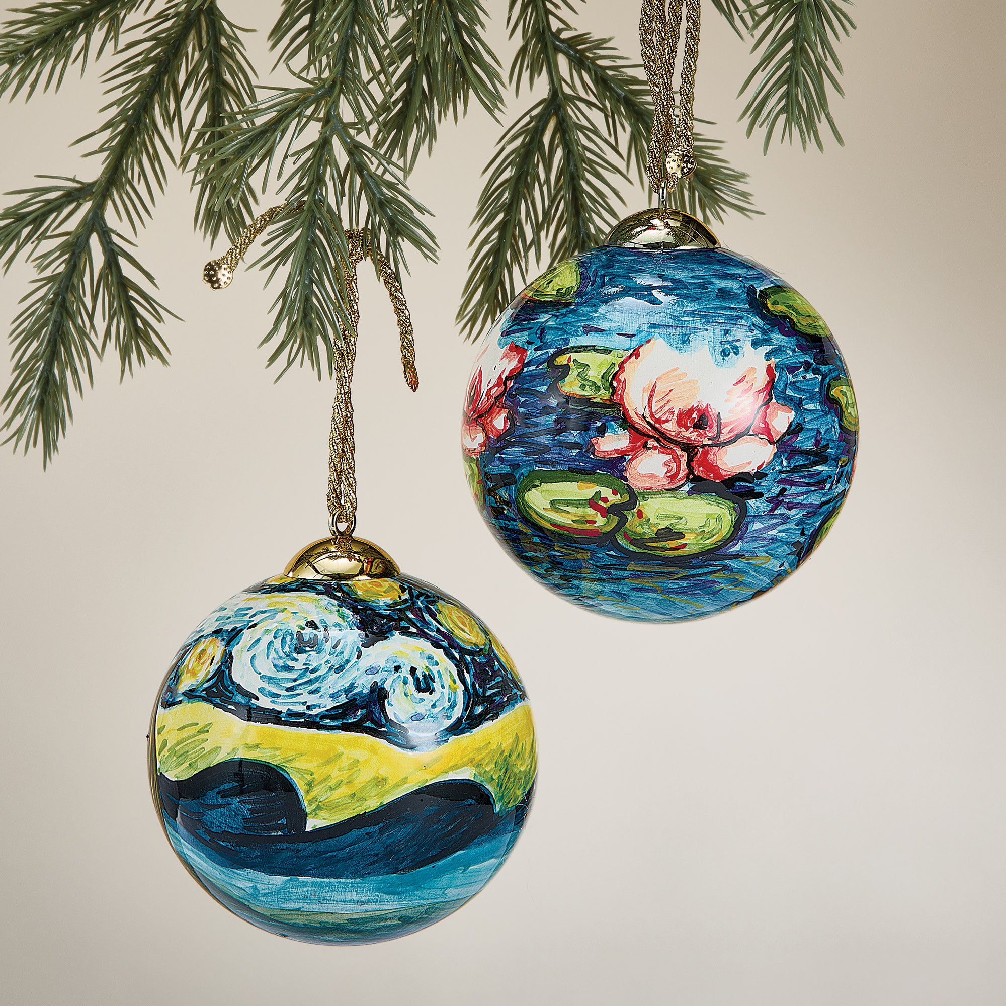 Hand-Painted Lily Pad Ceramic Ornament