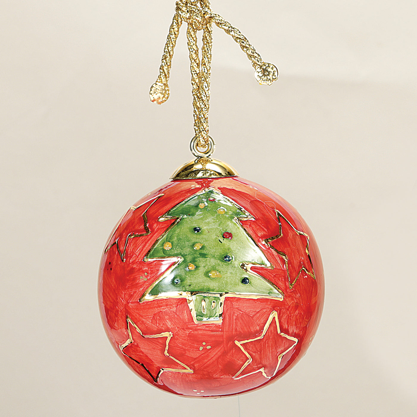 Hand-Painted Ceramic Tree Ornament
