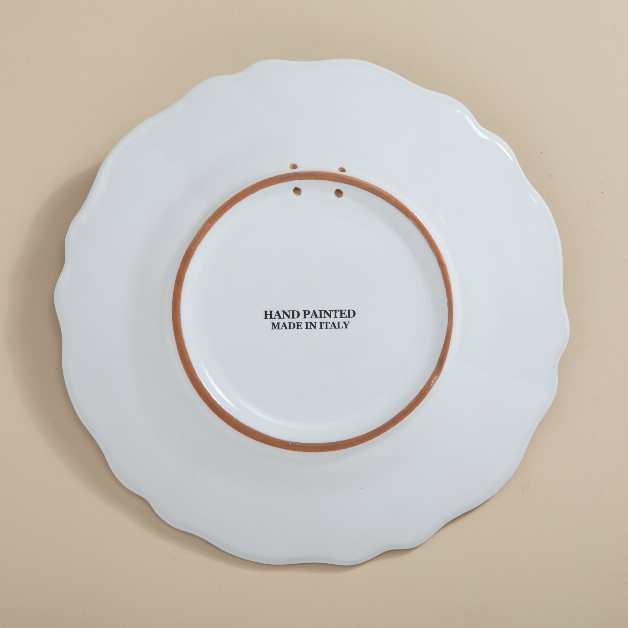 Hand-Painted Italian Ceramic Grace & Gratitude Plates, Set of 4 (Preorder)