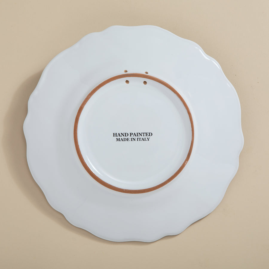 Hand-Painted Italian Ceramic Grace & Gratitude Plates, Set of 4 (Preorder)