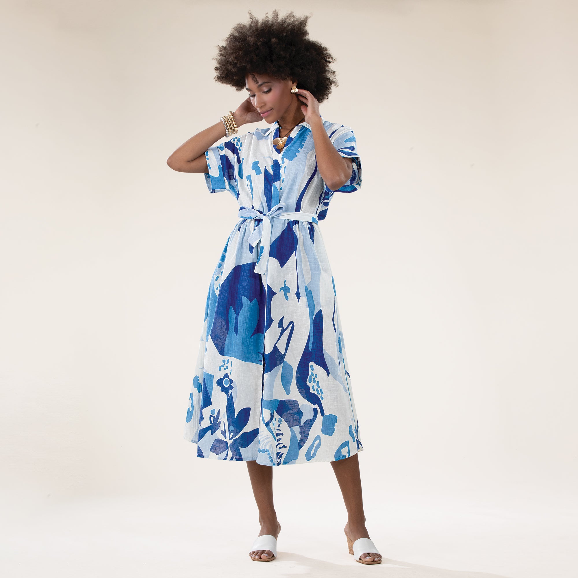 Blue Skies Cotton Dress