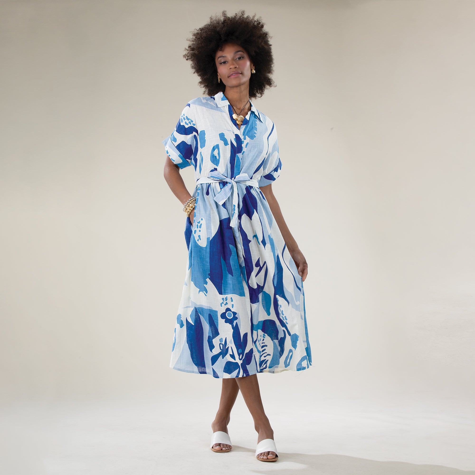 Blue Skies Cotton Dress