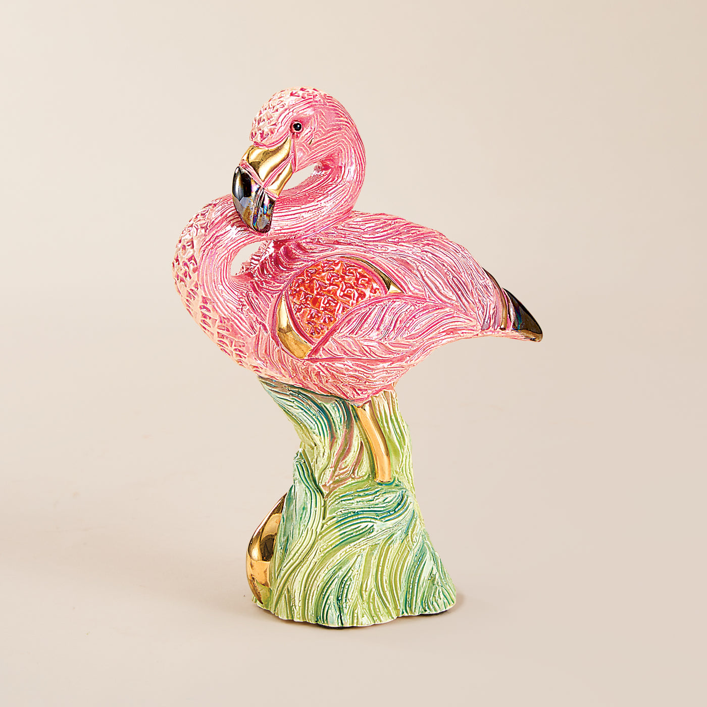 Porcelain Flamingo Figurine
