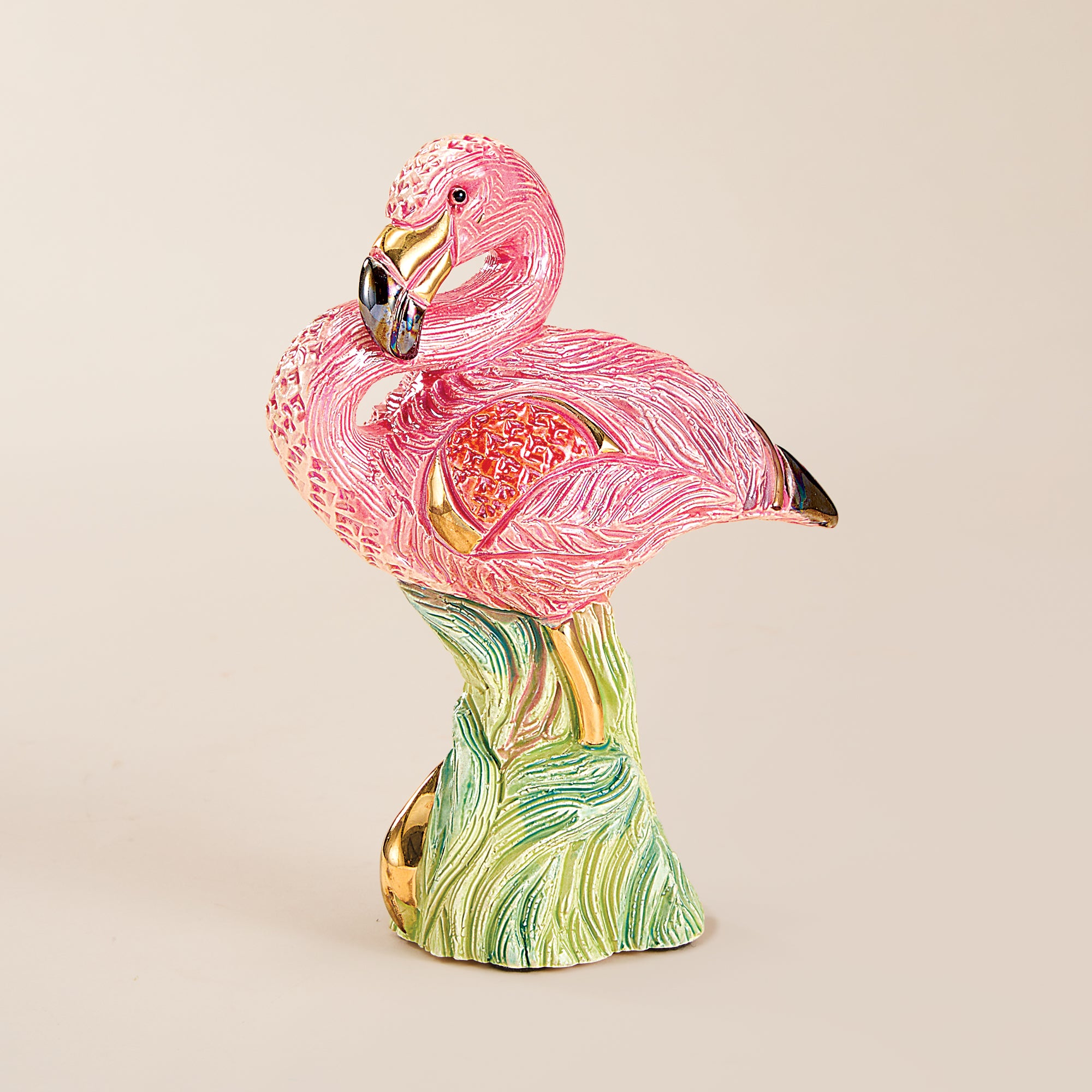 Porcelain Flamingo Figurine