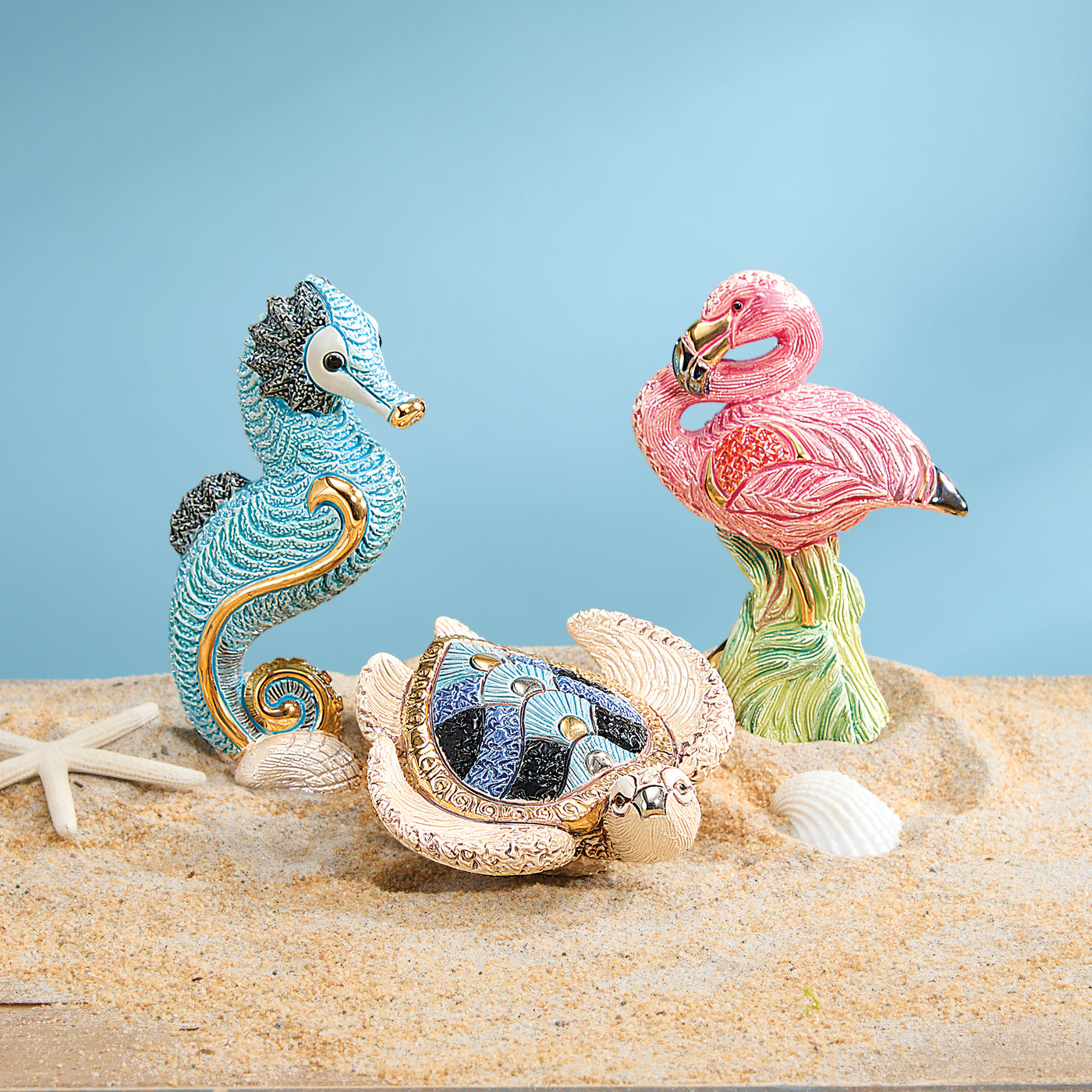 Porcelain Flamingo Figurine