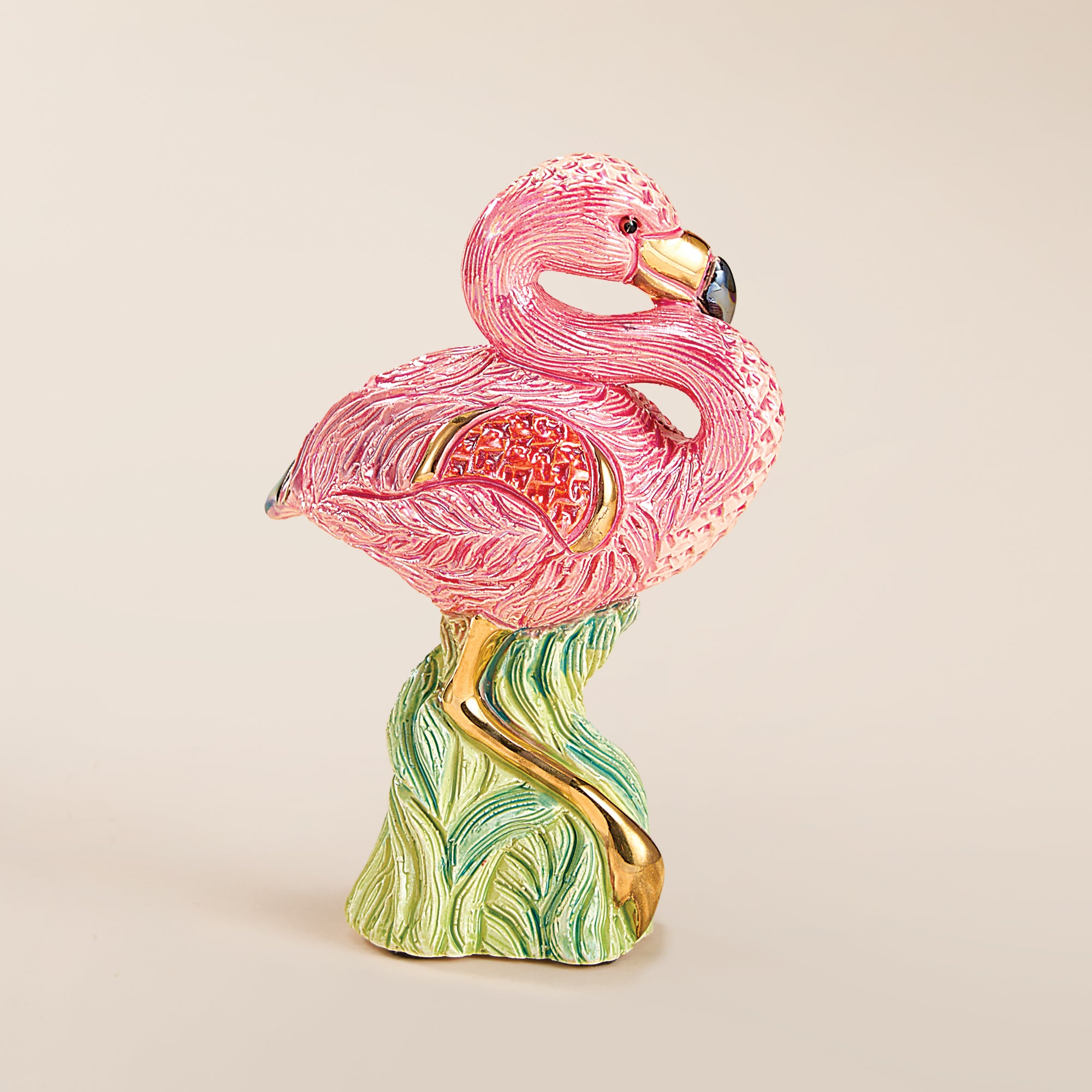 Porcelain Flamingo Figurine