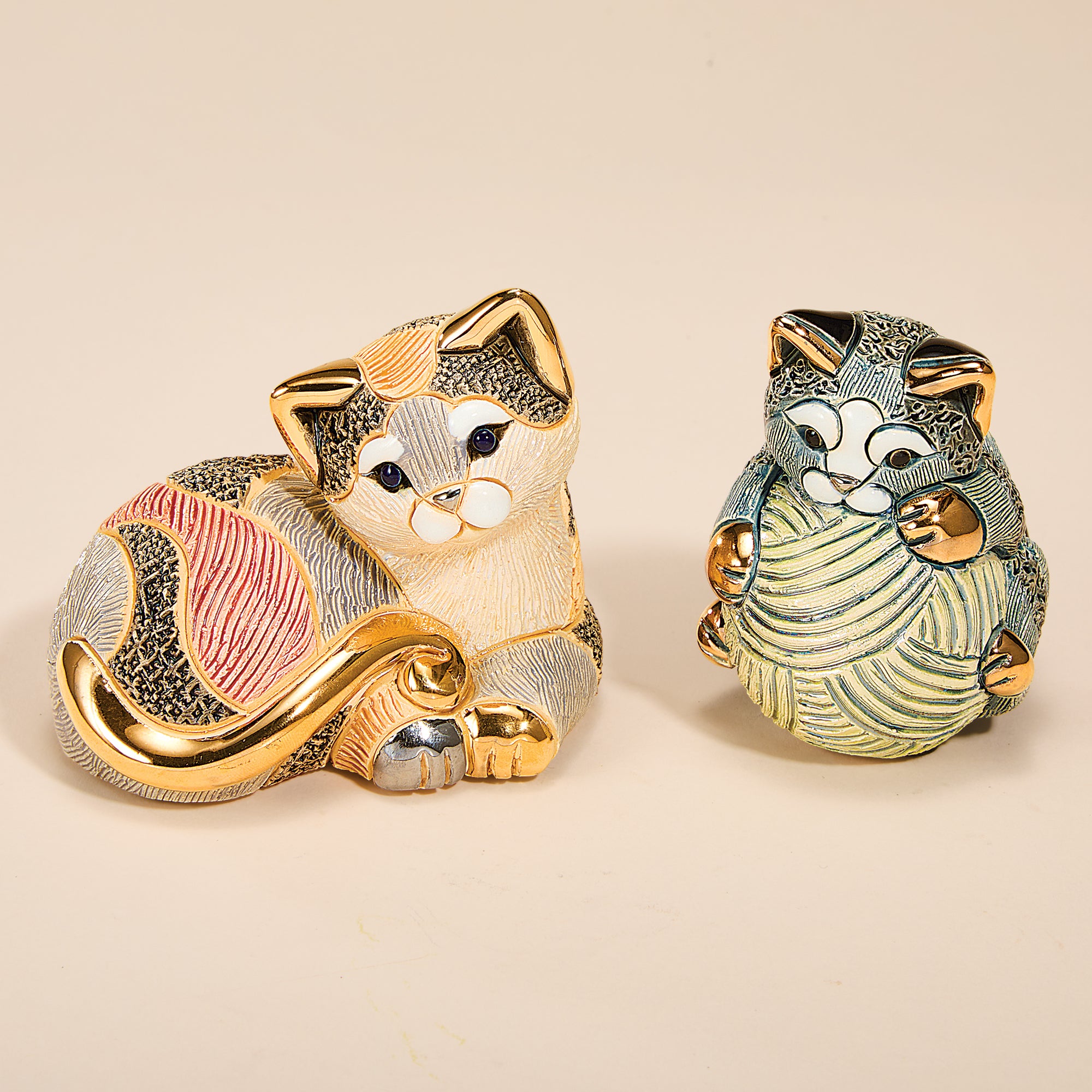 Porcelain Calico Cat Figurine (Preorder)