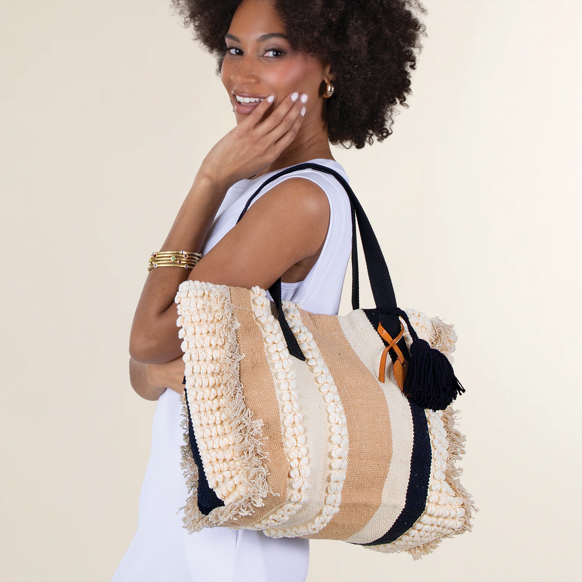 Textured Touch Tote Bag