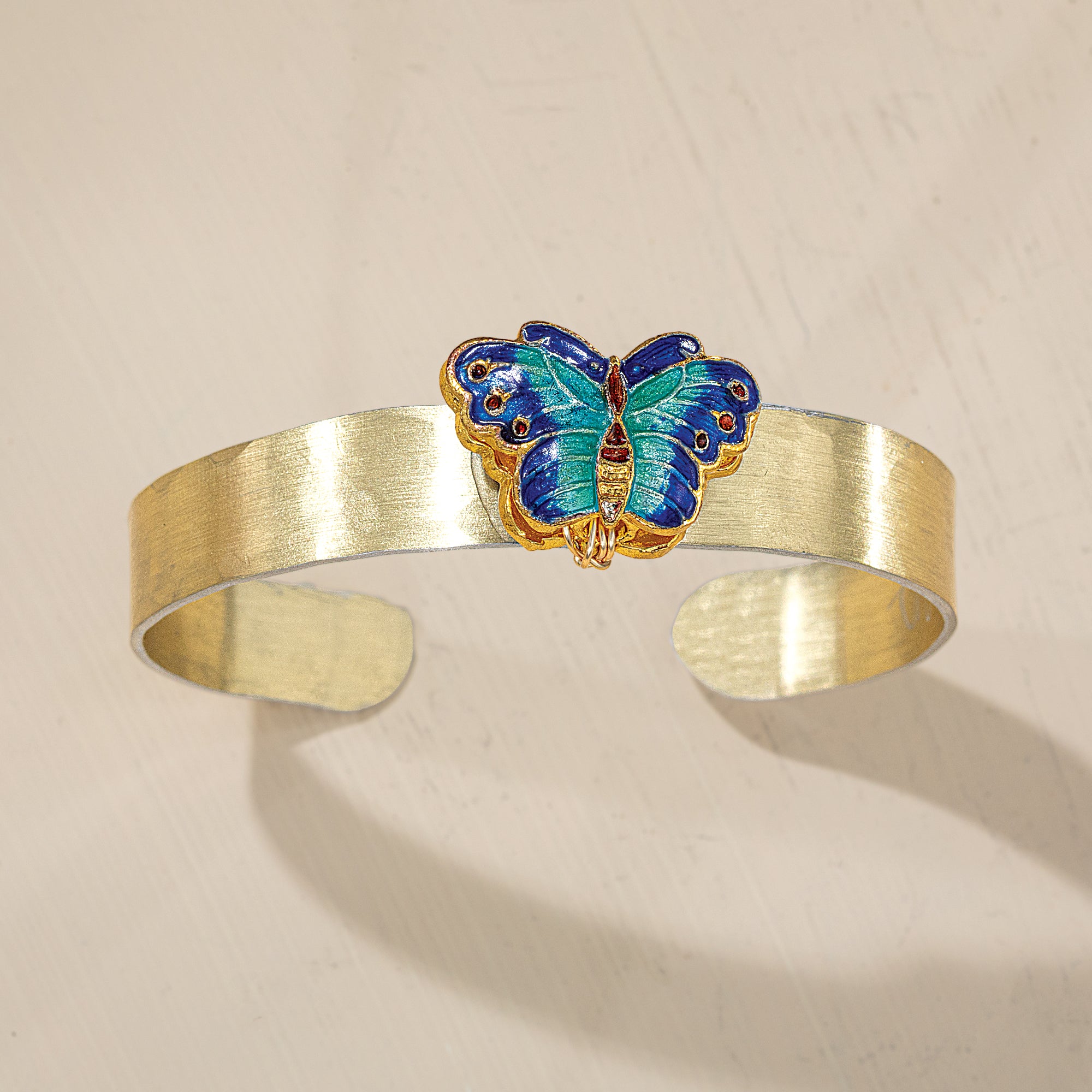 Cloisonne Butterfly Cuff