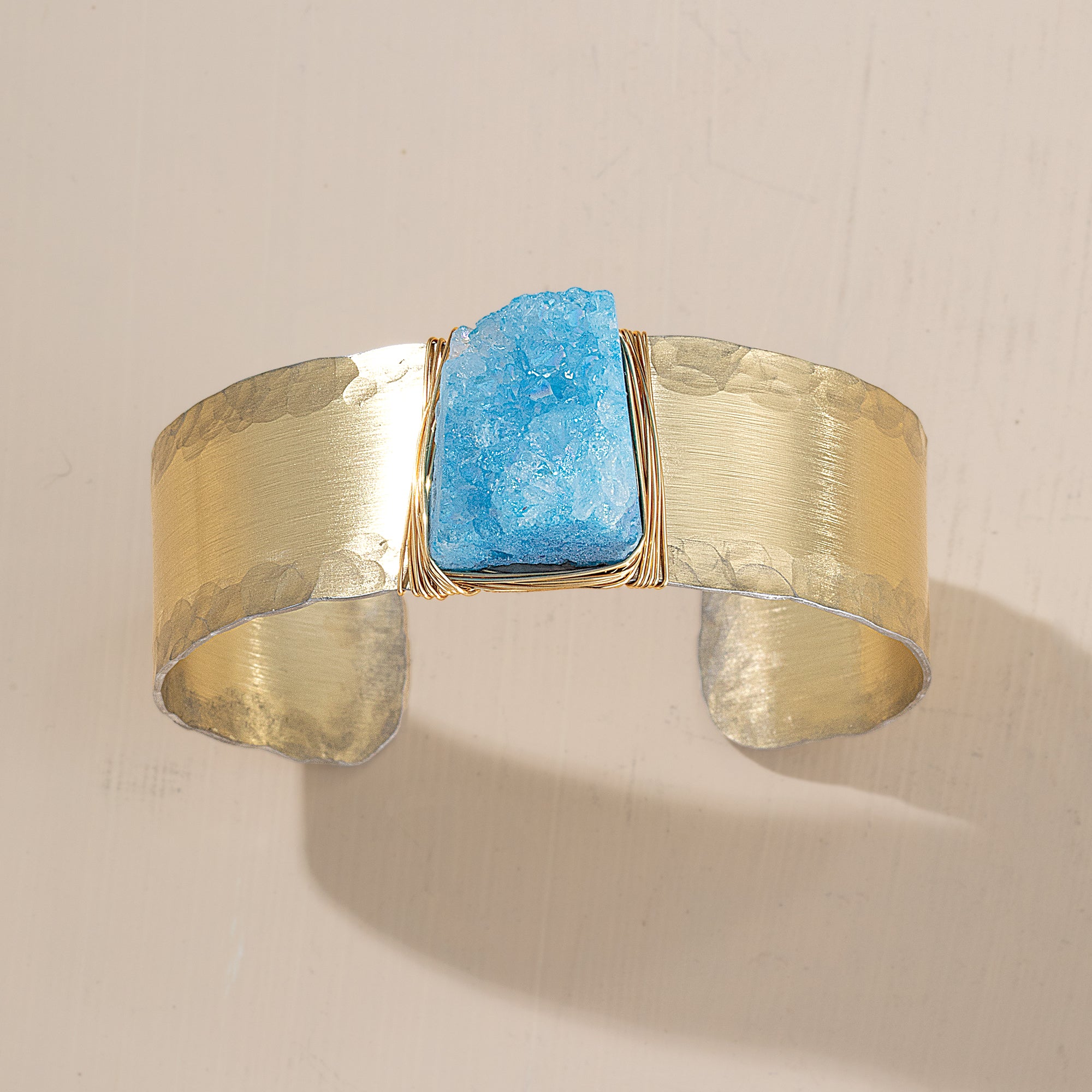 Aqua Druzy Agate Cuff