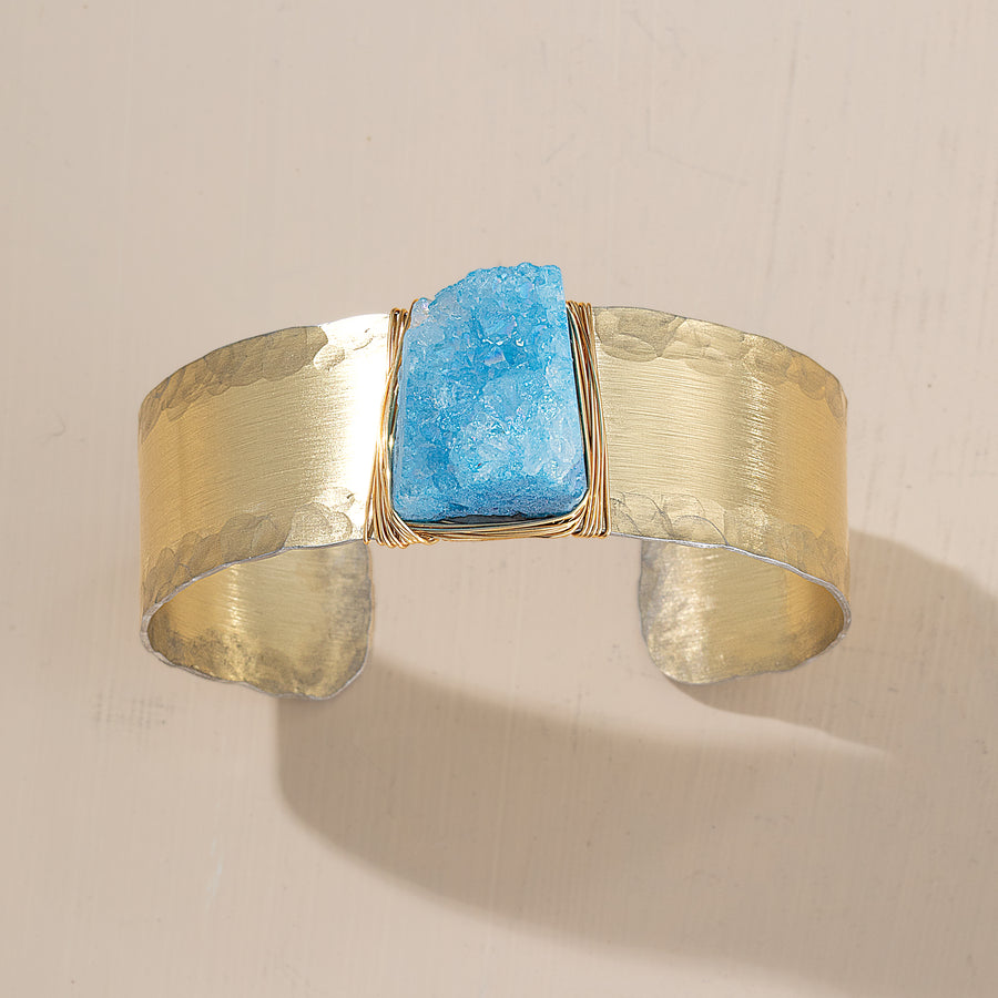 Aqua Druzy Agate Cuff