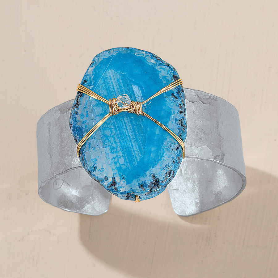 Ocean Blue Agate Cuff