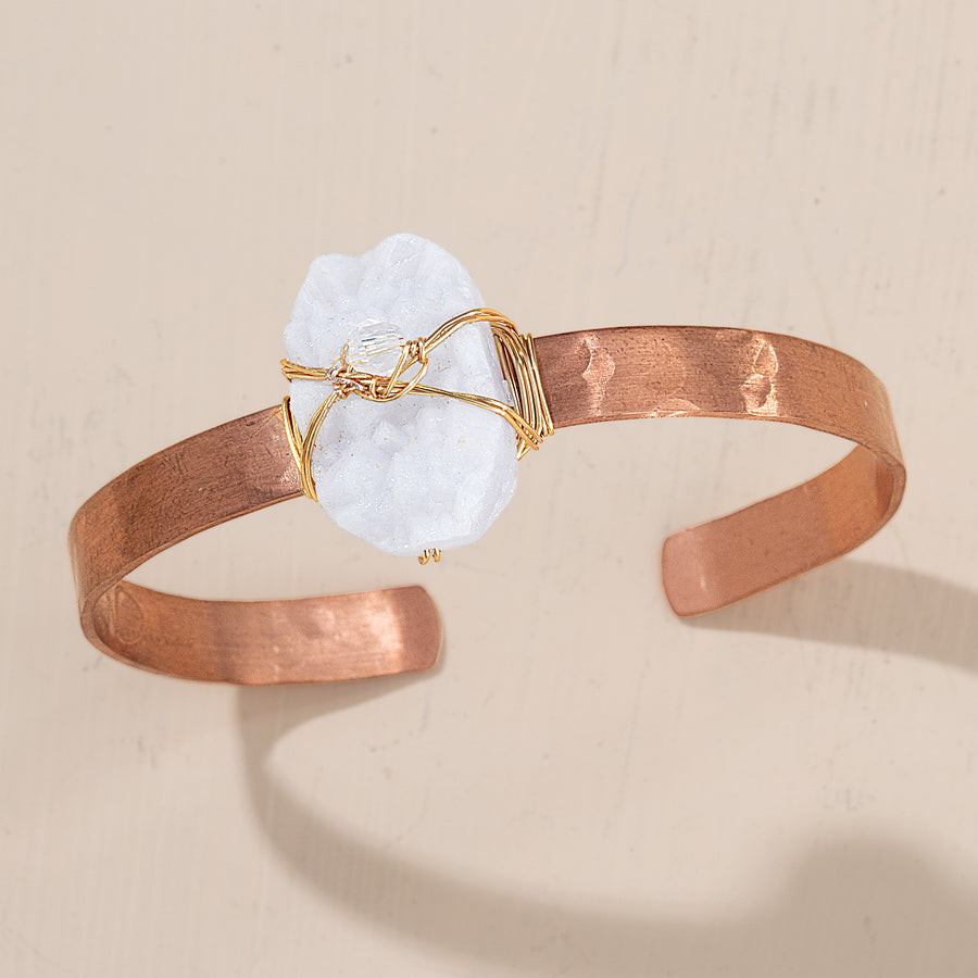 Blue Lace Druzy Agate Cuff