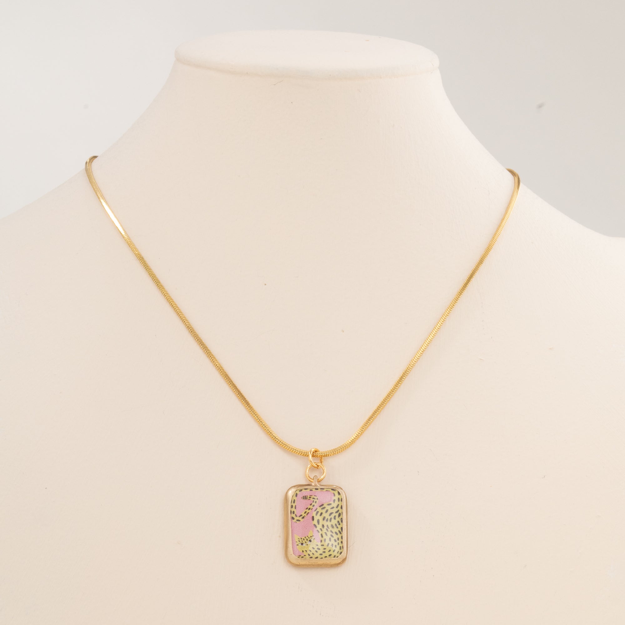 Painted Porcelain Safari Necklace