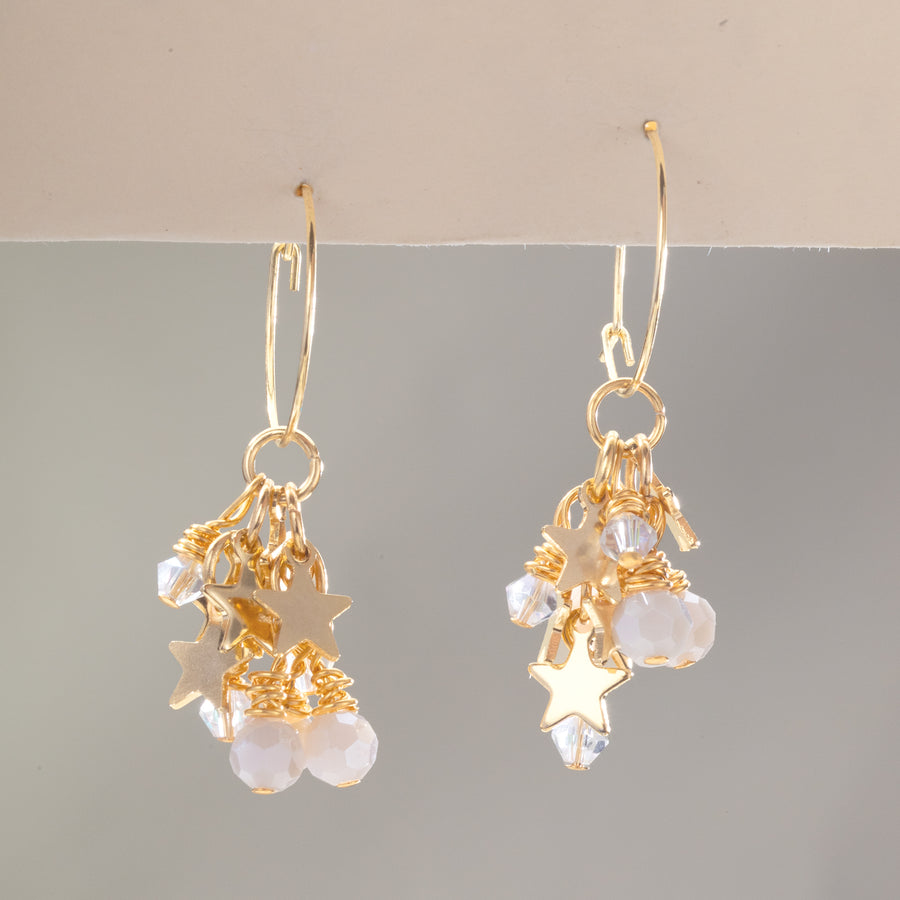 Twinkling Stars Hoop Earrings (Preorder)