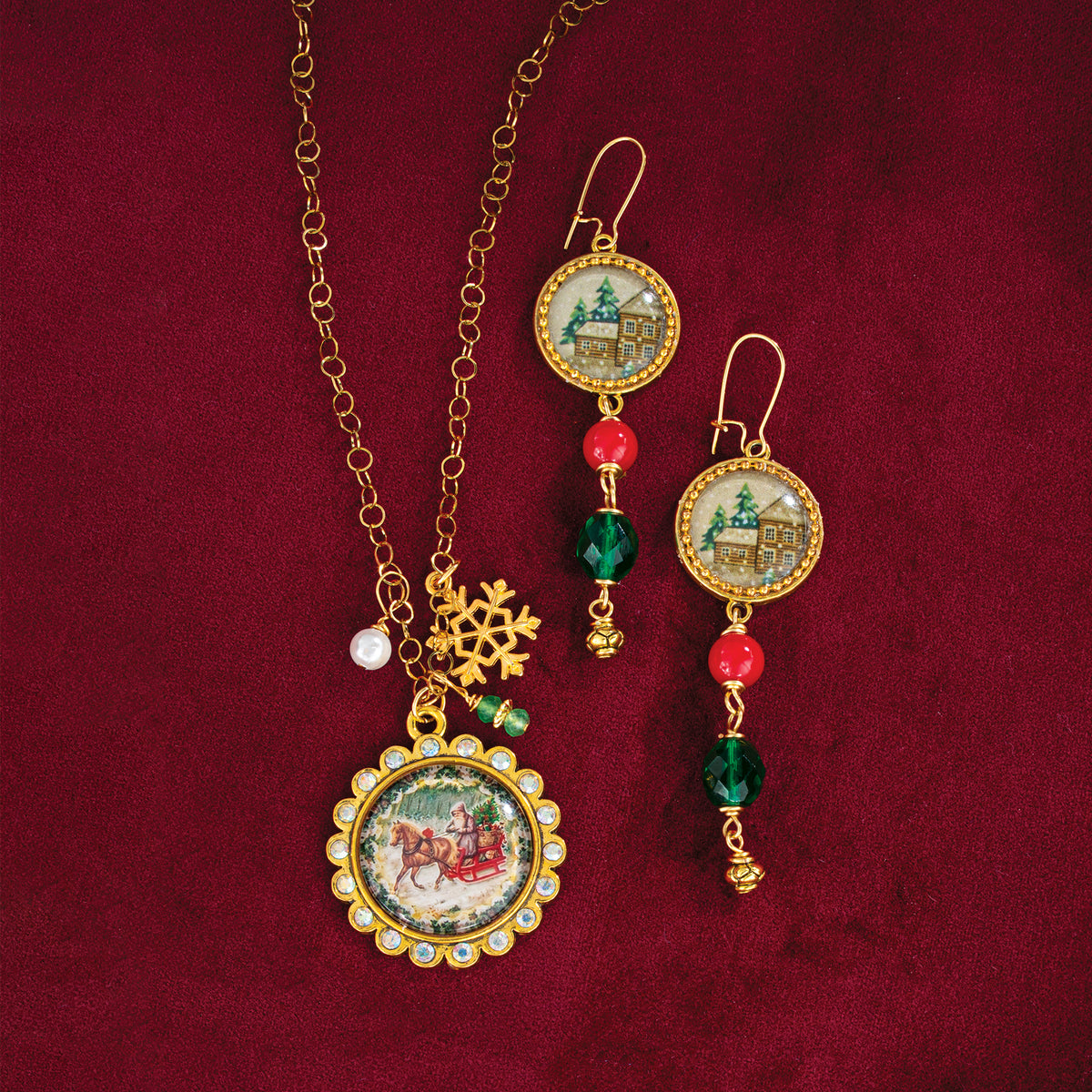 Dashing Through The Snow Pendant Necklace (Preorder)
