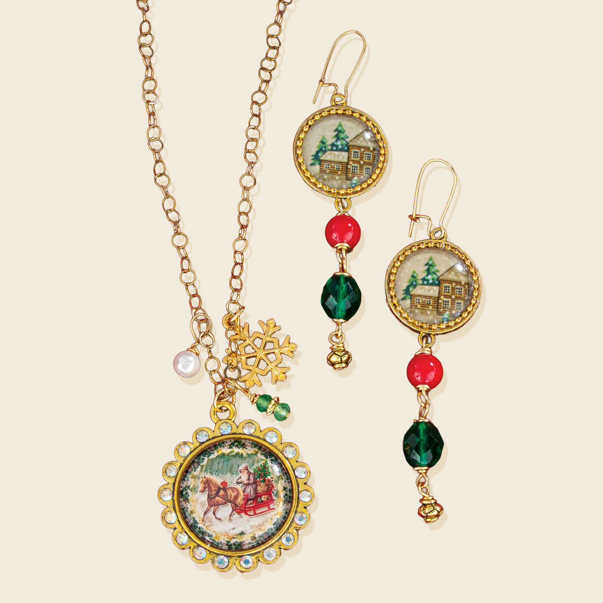 Dashing Through The Snow Pendant Necklace (Preorder)