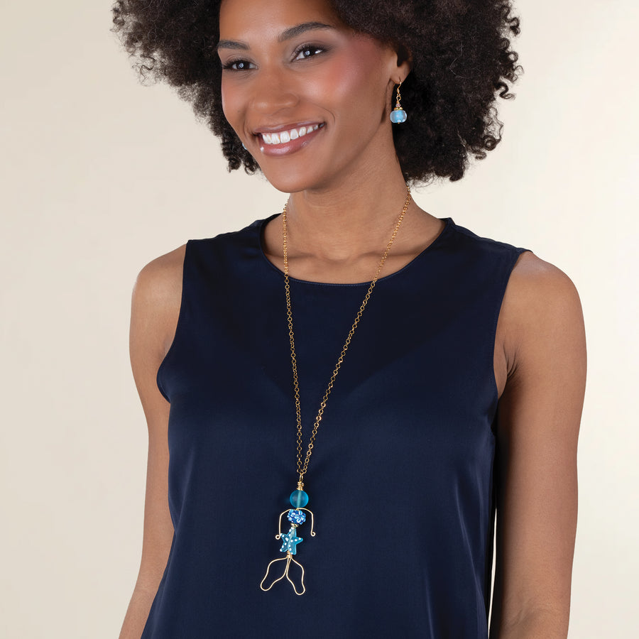 Mermaid Musings Polka Dot Earrings