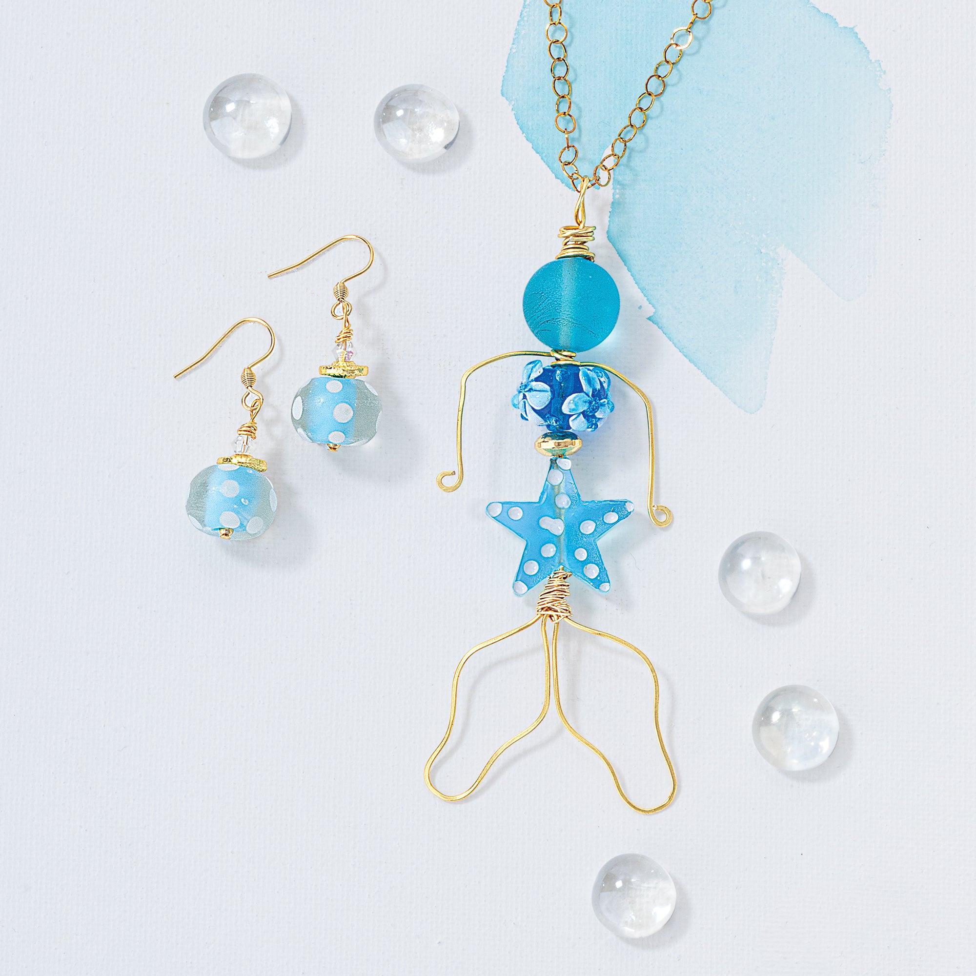 Mermaid Musings Polka Dot Earrings