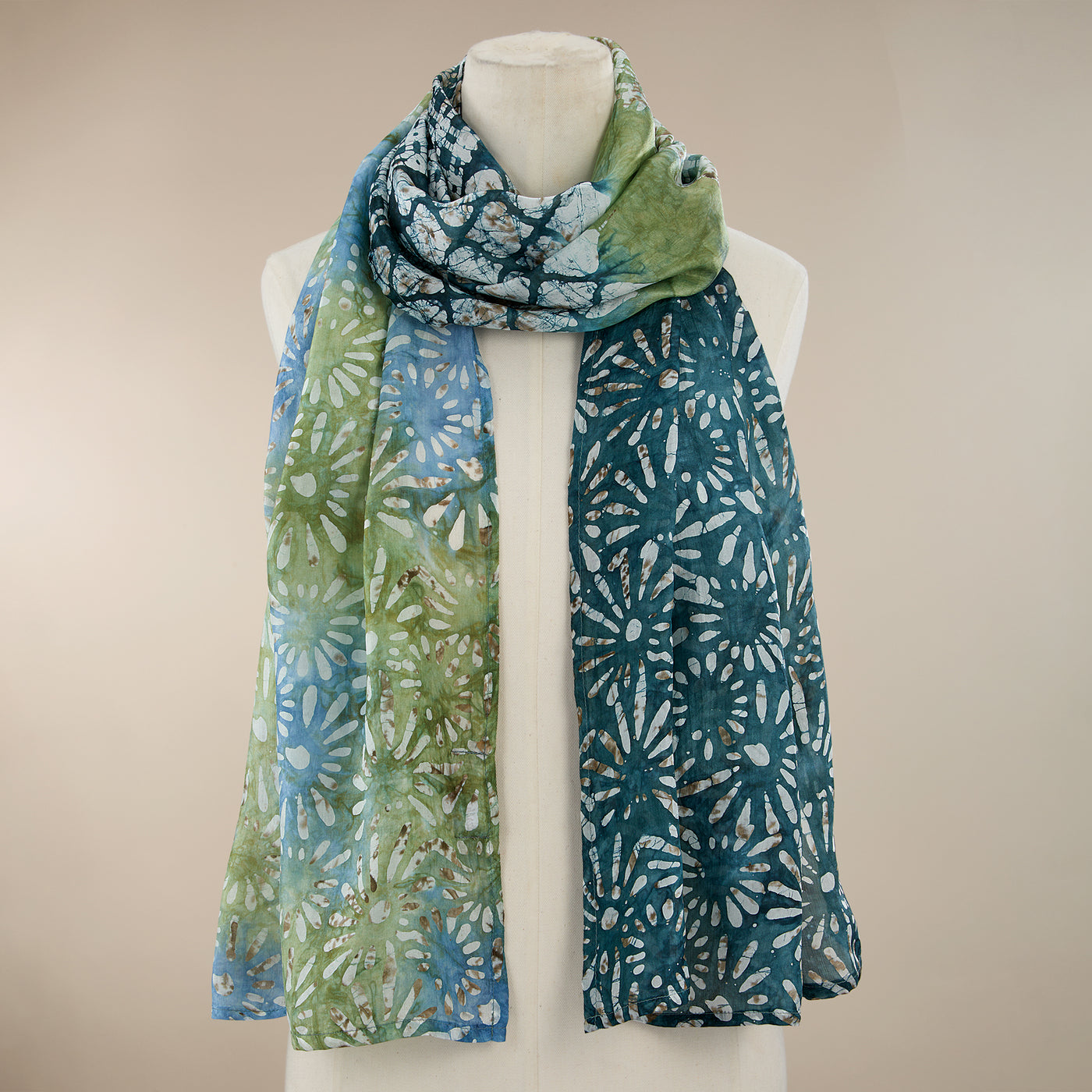 Eclectic Flowers Silk Scarf