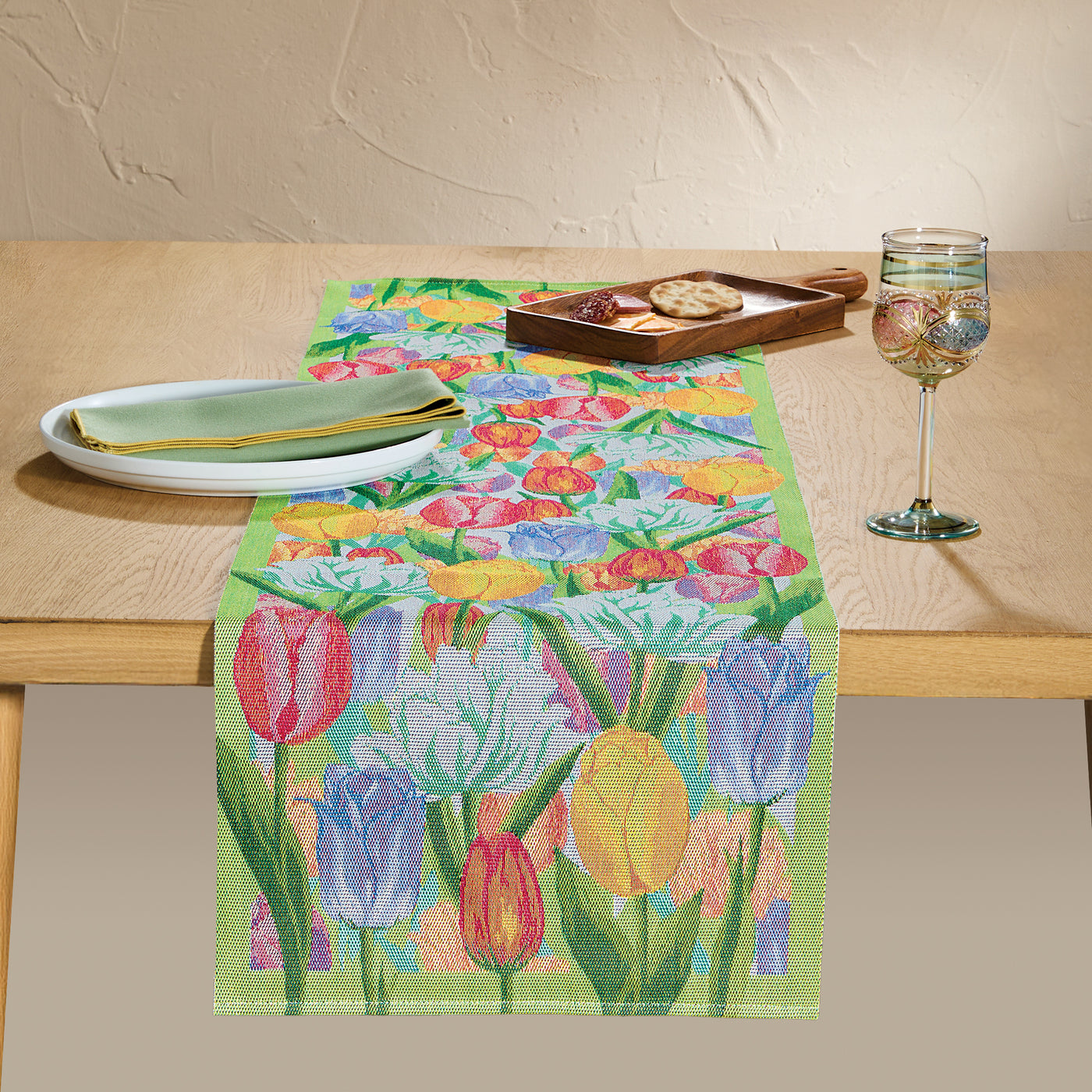 Spring Tulips Table Runner