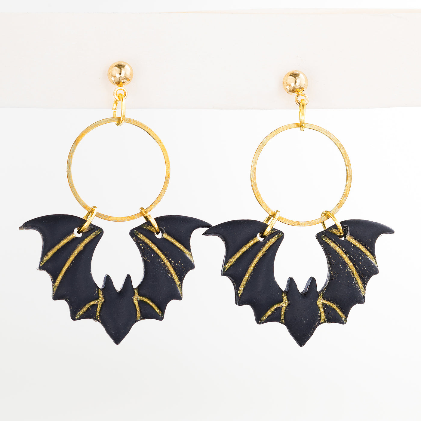 Shimmering Bats Clay Earrings (Preorder)