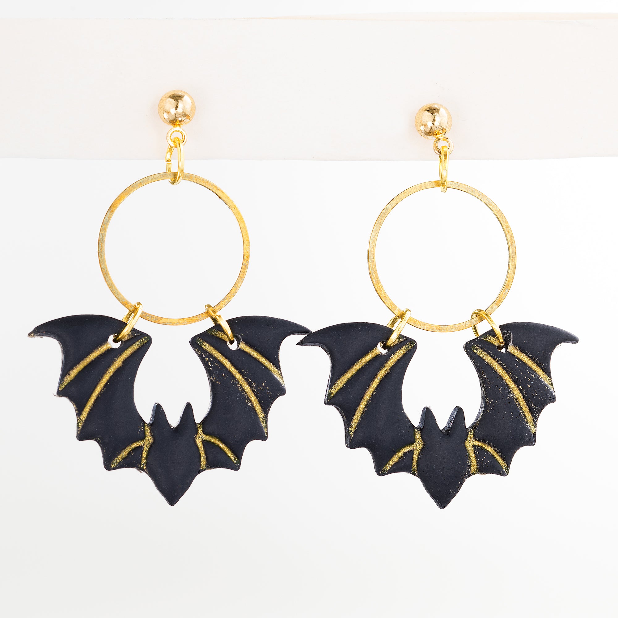 Shimmering Bats Clay Earrings (Preorder)