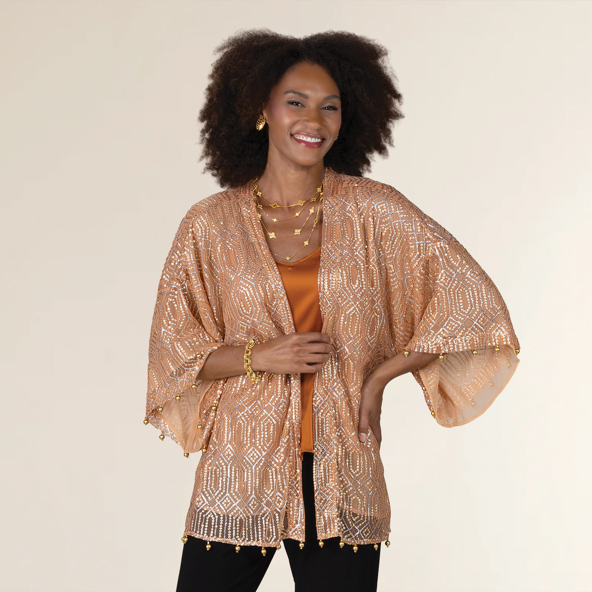 Gilded Muse Woven Kimono