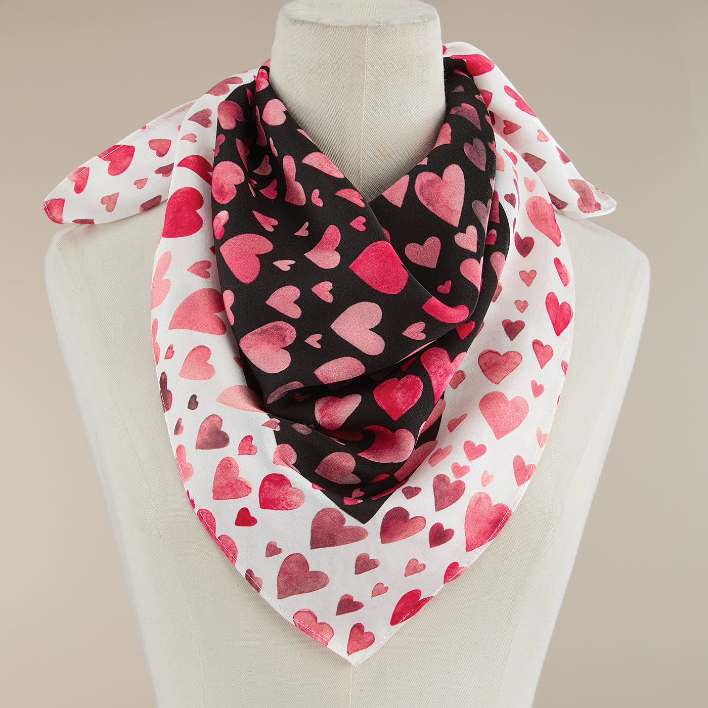 Reigning Hearts Satin Scarf
