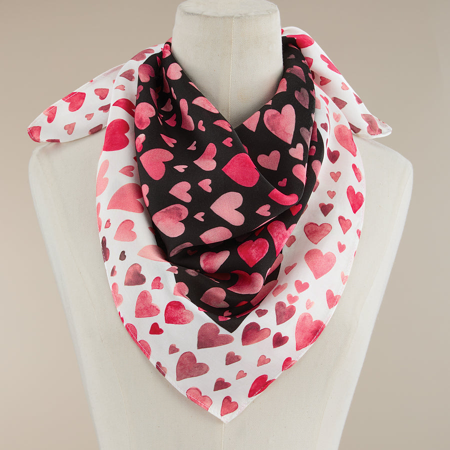Reigning Hearts Satin Scarf