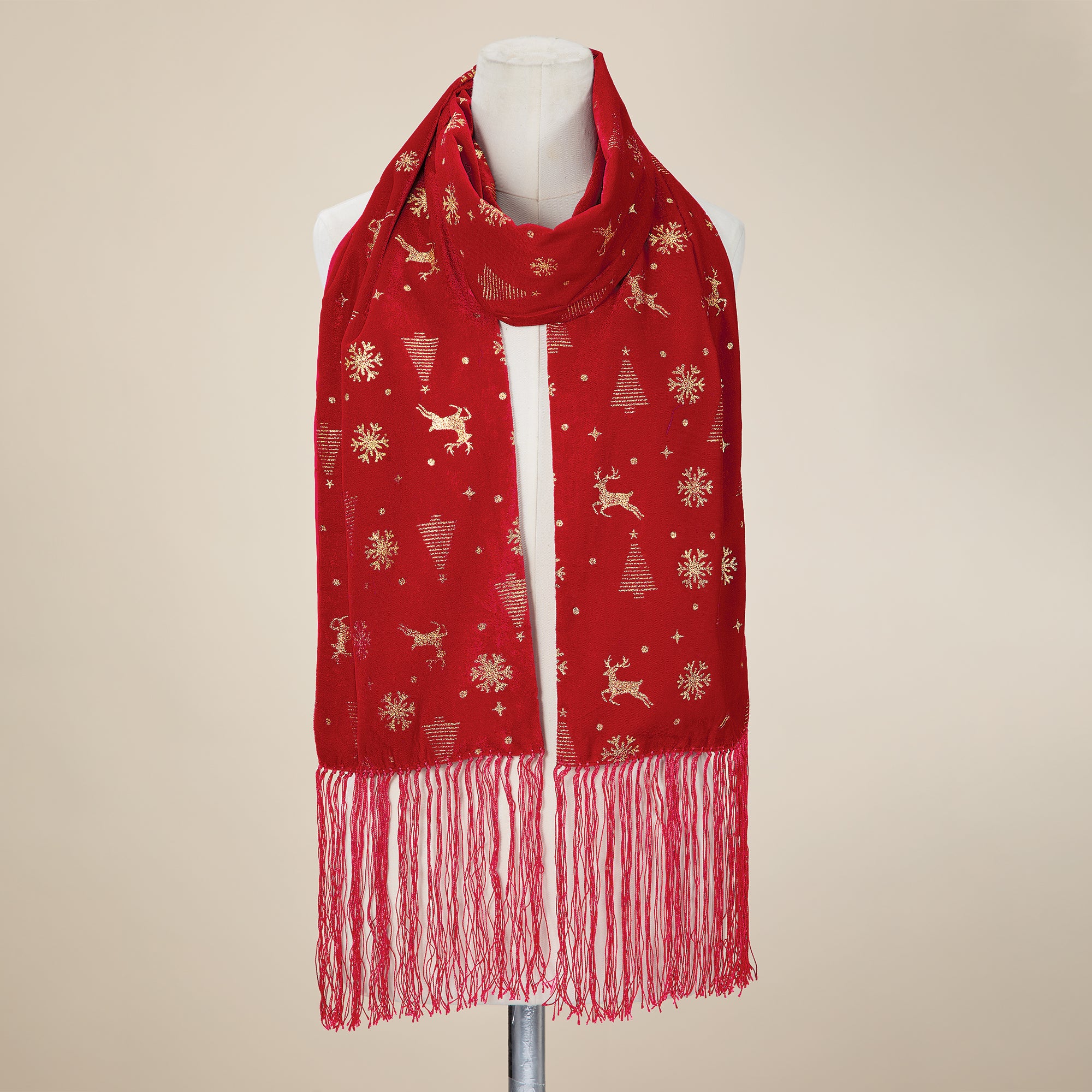 Holiday Dreams Red Velvet Scarf