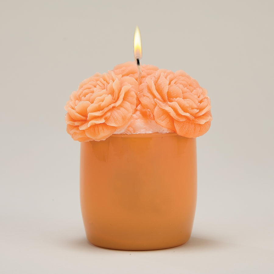 Orange Blossoms Potted Candle
