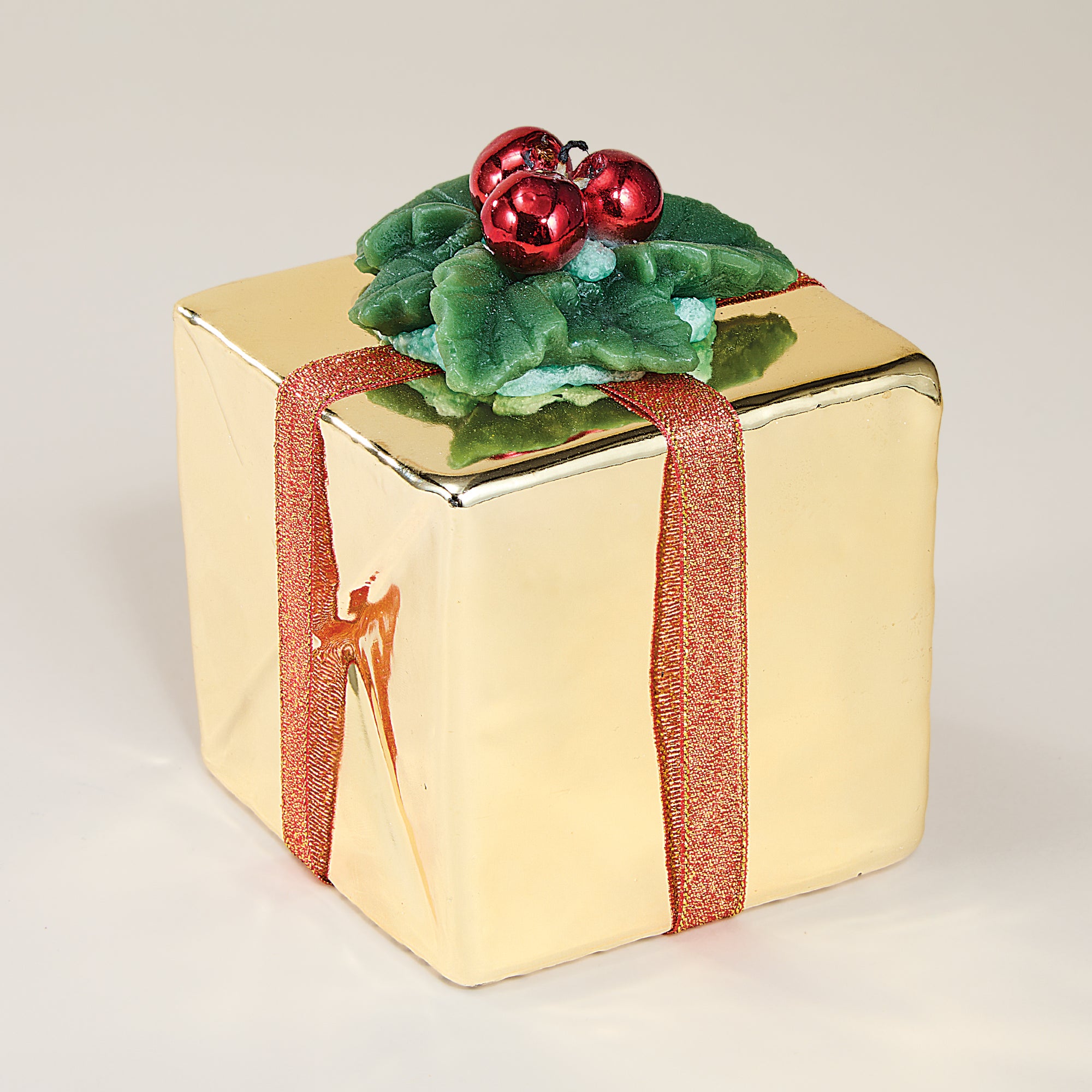 Gold Metallic Wrapped Gift Candle