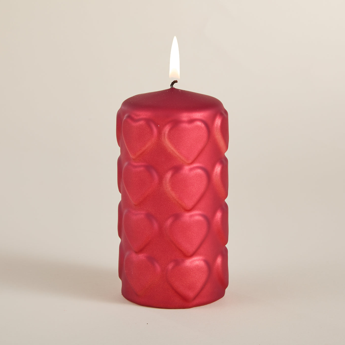 Heart-Filled Pillar Candle
