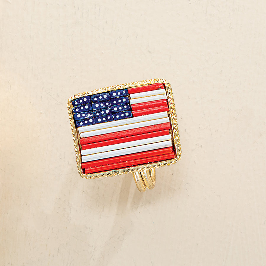 Majesty & Millefiori Mosaic Flag Ring