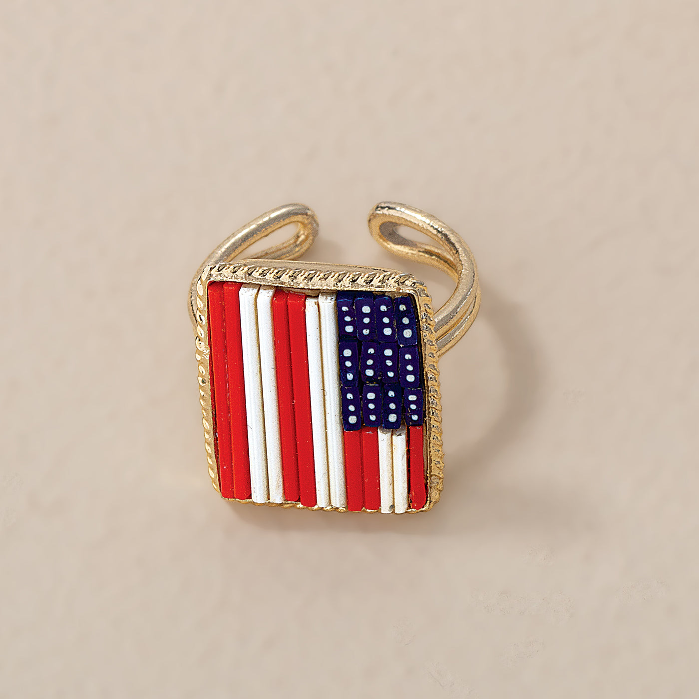 Majesty & Millefiori Mosaic Flag Ring