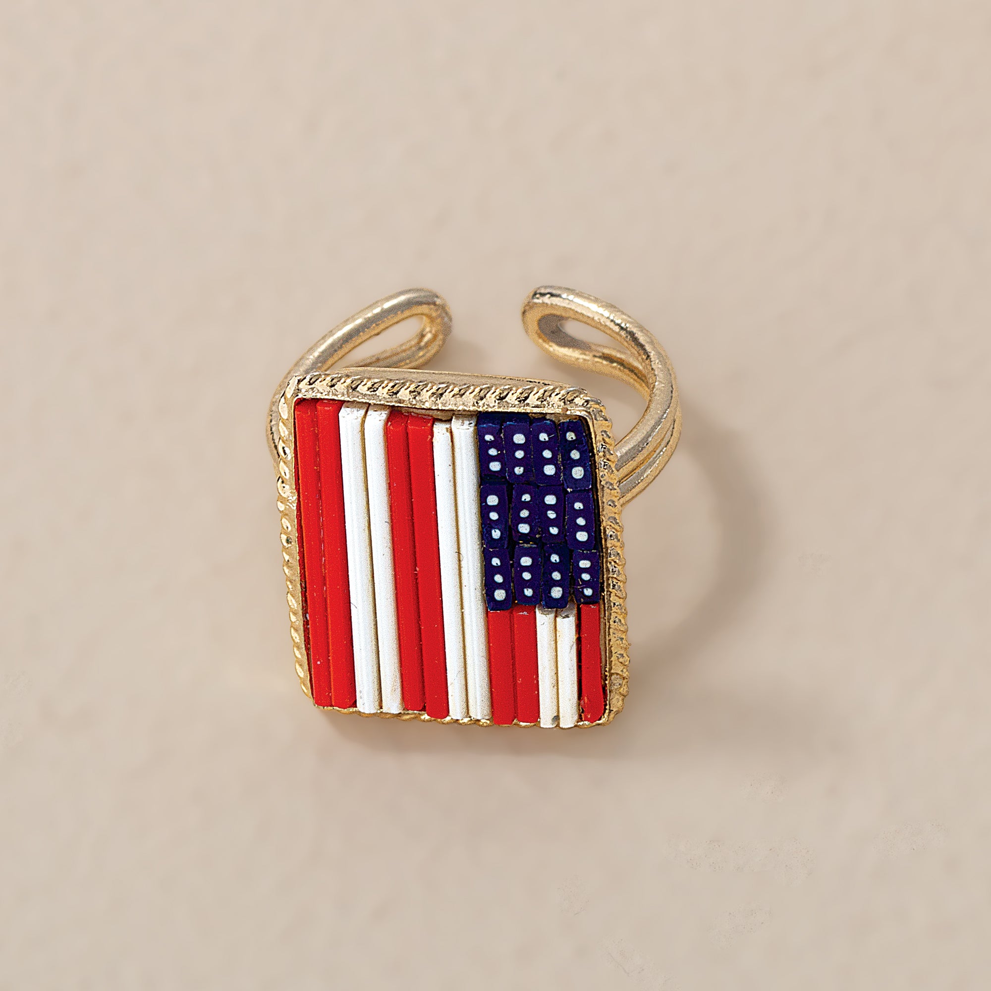 Majesty & Millefiori Mosaic Flag Ring