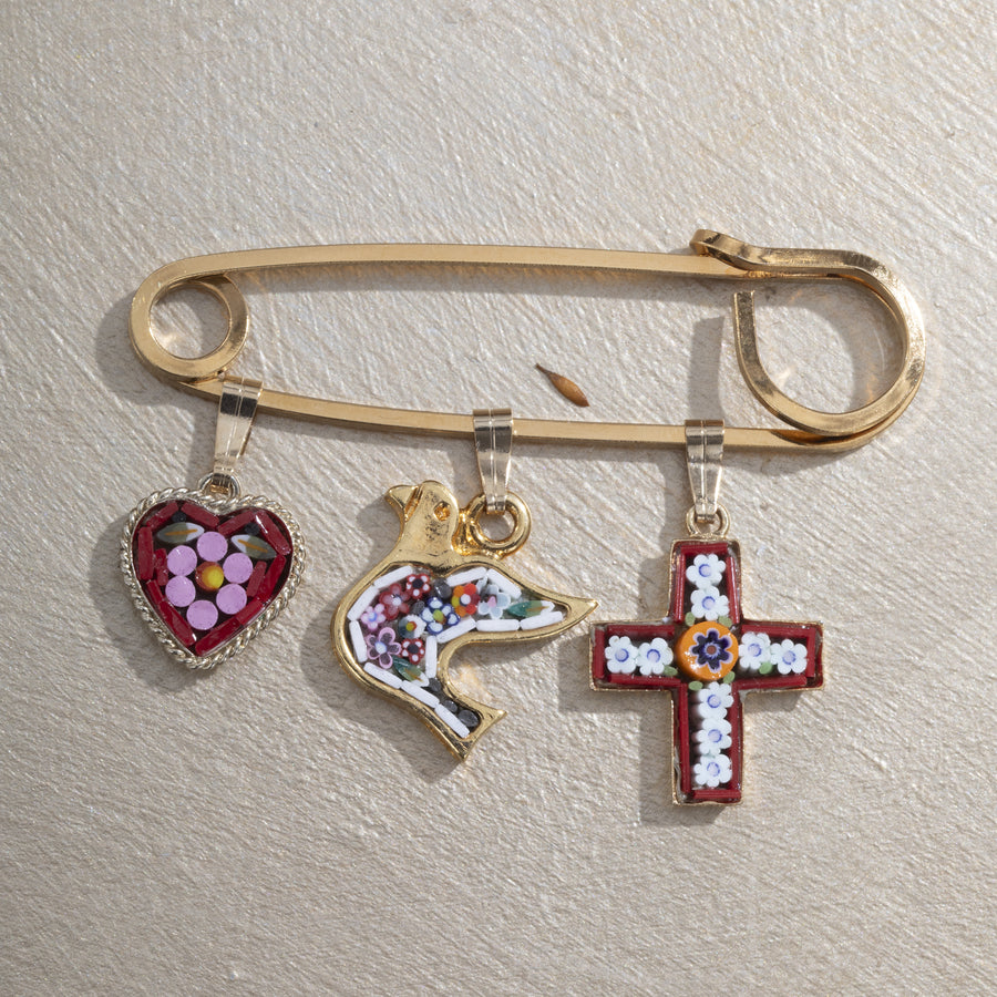 Murano Glass Love & Charms Brooch