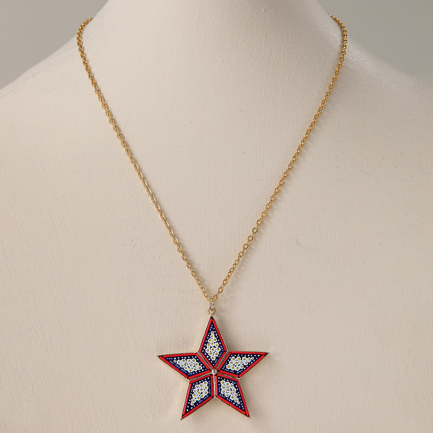Majesty & Millefiori Mosaic Star Necklace