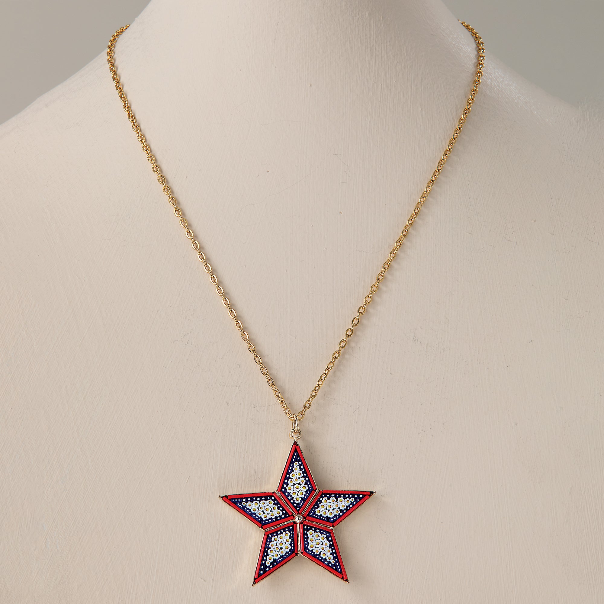 Majesty & Millefiori Mosaic Star Necklace