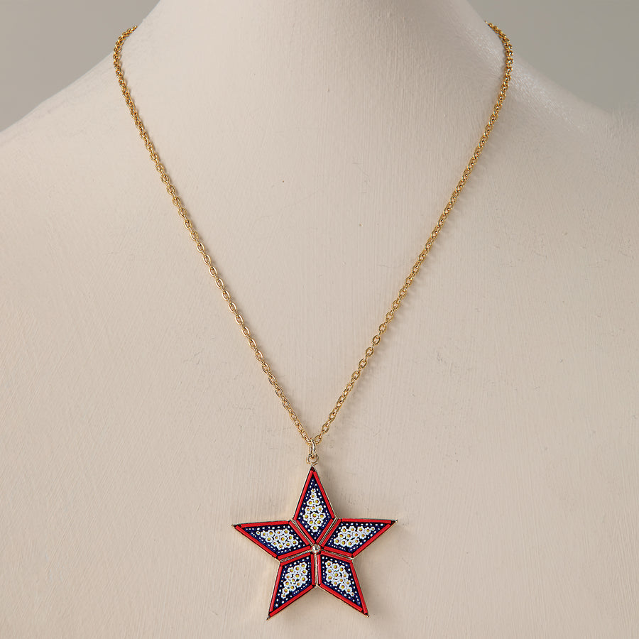Majesty & Millefiori Mosaic Star Necklace