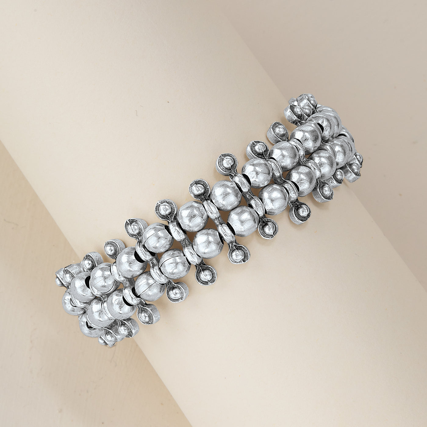 Turkish Pewter Dotted Bracelet