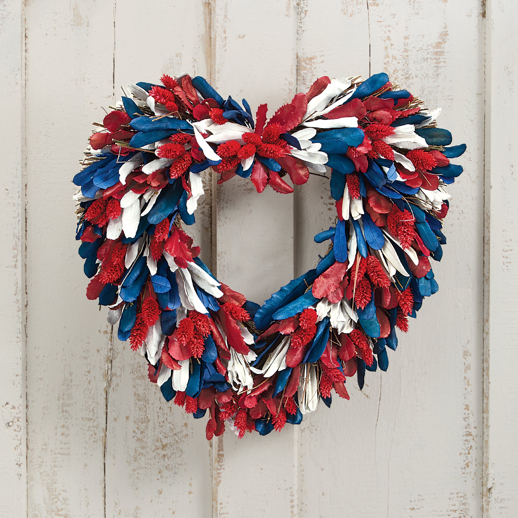 Americana-Inspired Heart Wreath