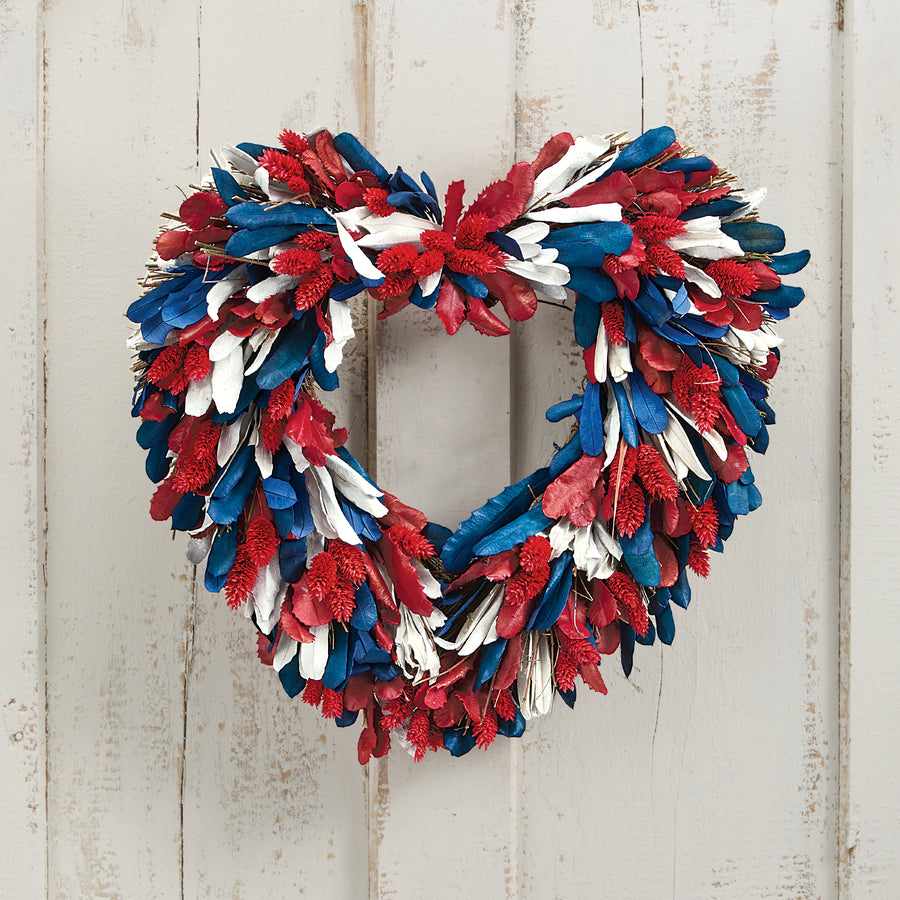 Americana-Inspired Heart Wreath