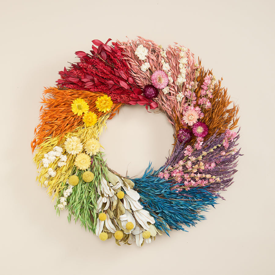 Rainbow Reflections Wreath