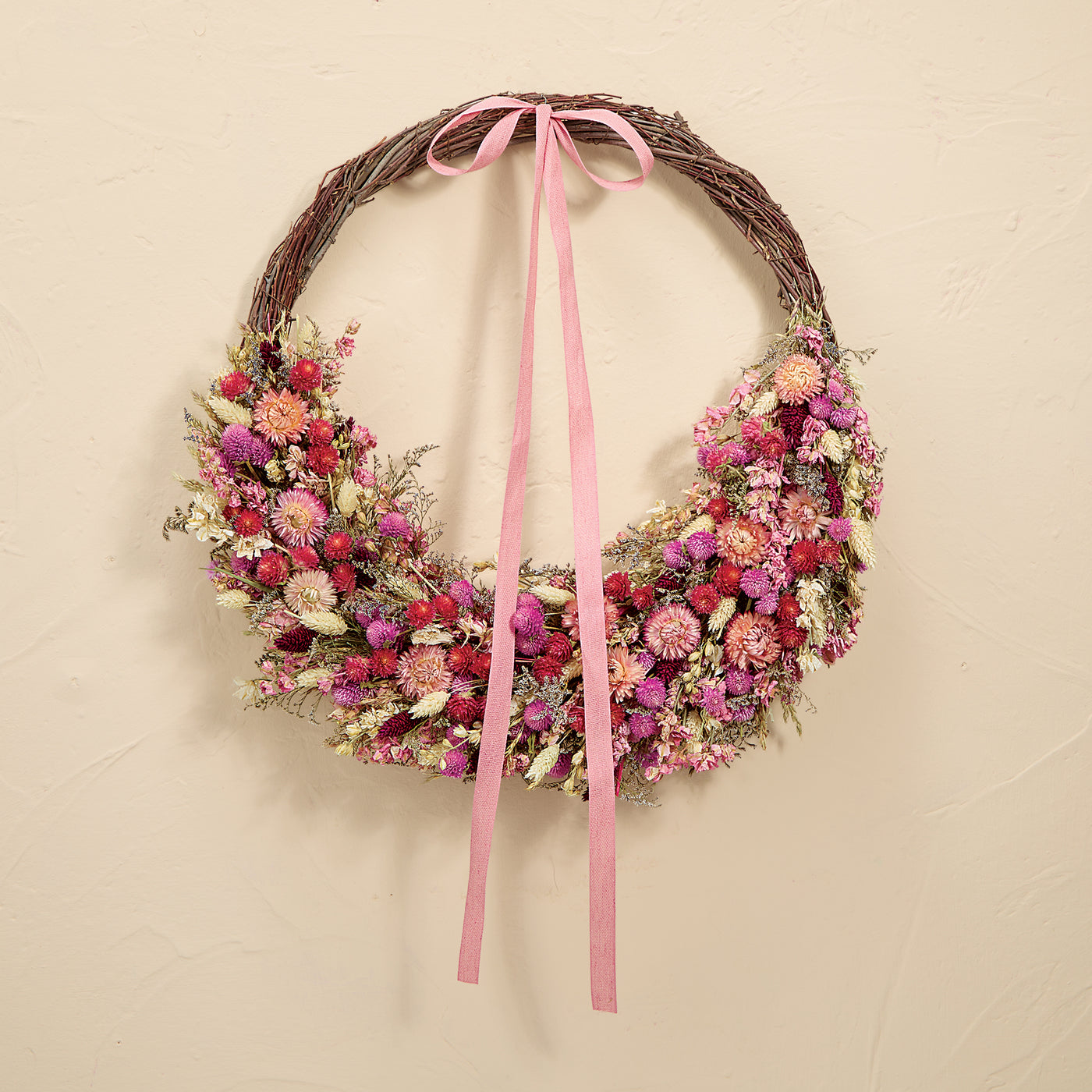 Rustic In Pink Wreath